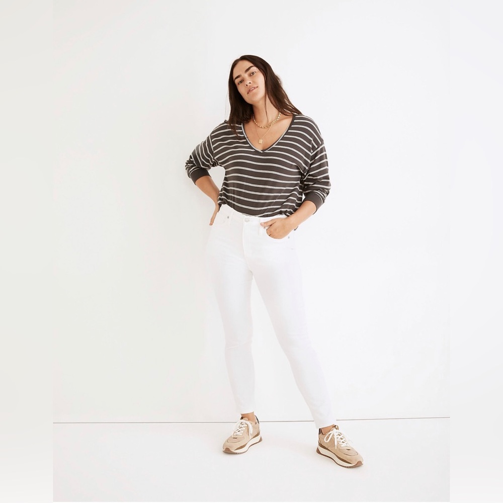 Madewell Stovepipe Pure White Jeans Size 29